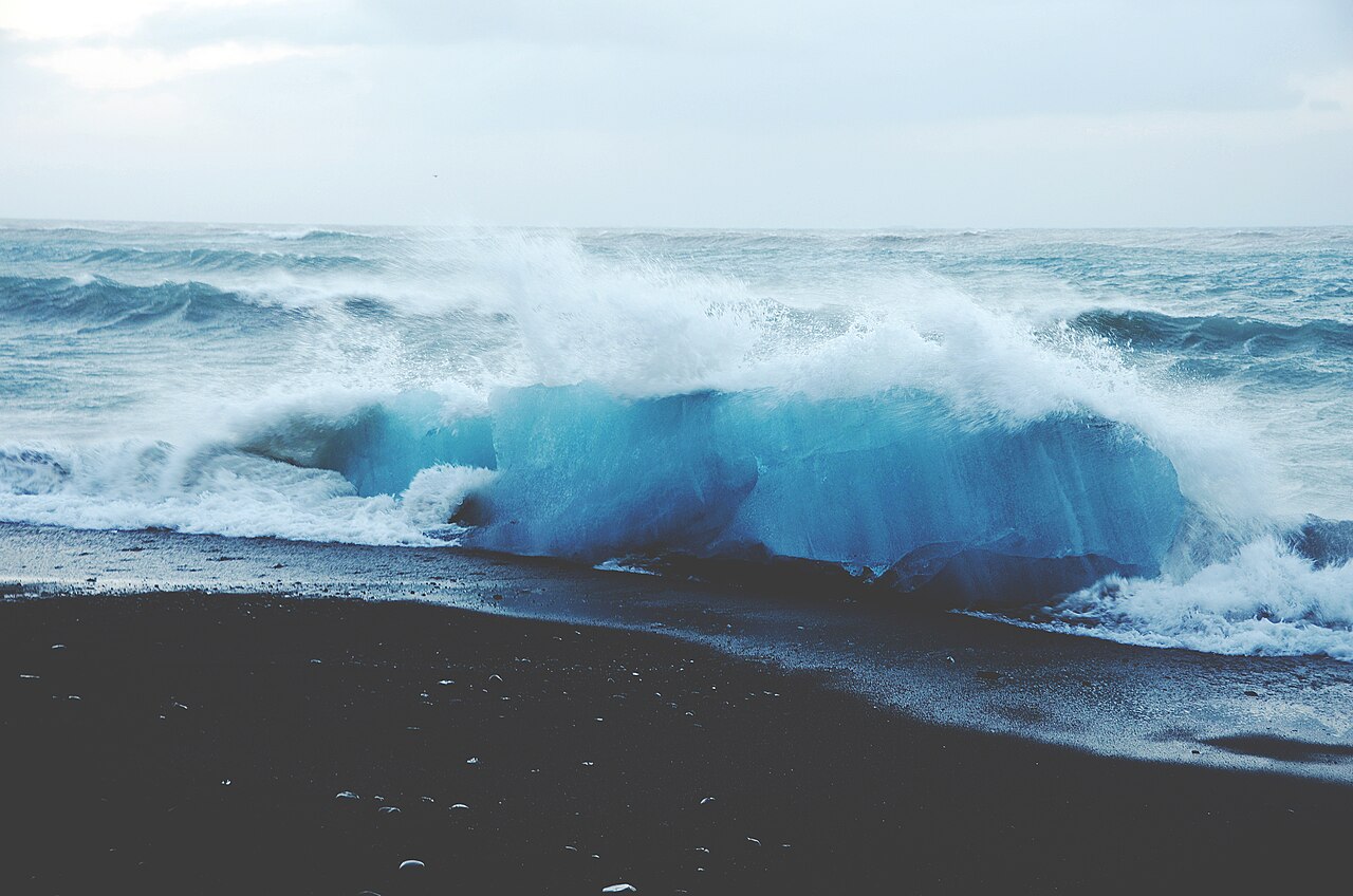 Real water splash wave background